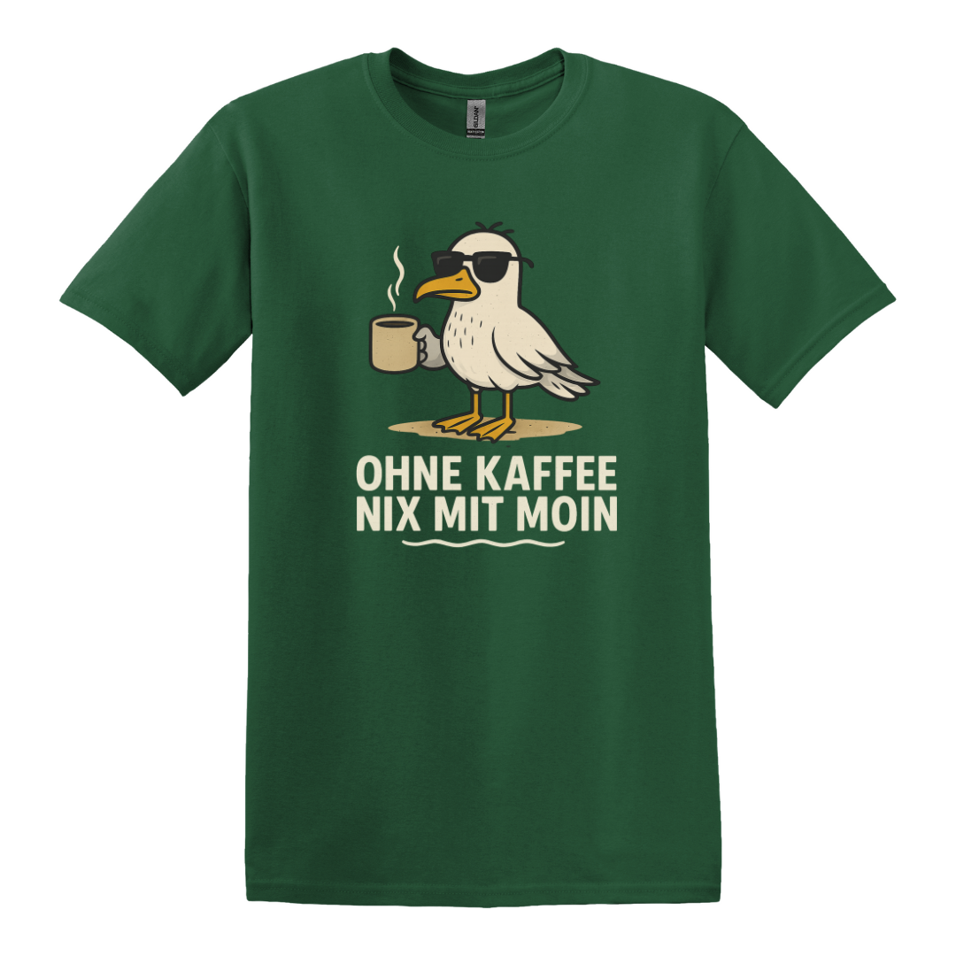 Ohne Kaffee nix mit Moin T-Shirt